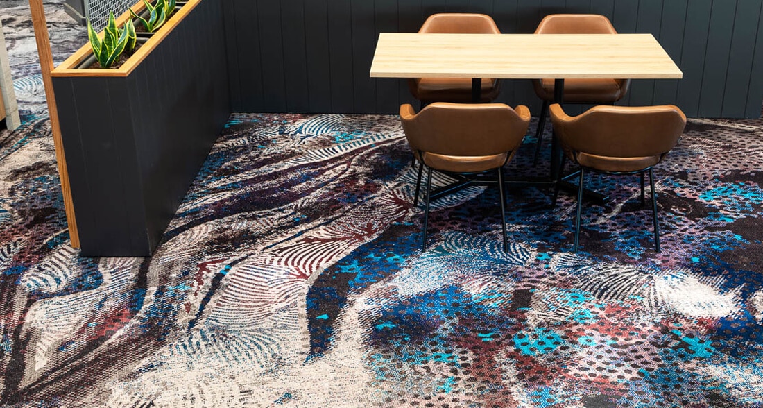 custom carpet for hospitality | Designer carpets for hotel flooring | Restaurant carpets by Signature Floors | custom commercial carpets